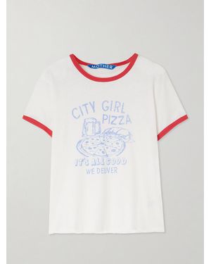 Mother The Lil Goodie Printed Cotton-Blend Jersey T-Shirt - White