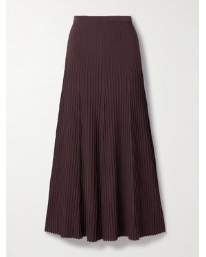 Adam Lippes Juno Ribbed-Knit Maxi Skirt - Purple