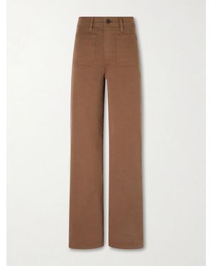 FRAME Le Slim Palazzo High-Rise Wide-Leg Jeans - Brown