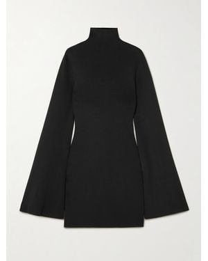 Calvin Klein Annie Stretch-Knit Mock-Neck Mini Dress - Black