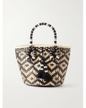 Johanna Ortiz Raffia Mini Bucket Bag - White