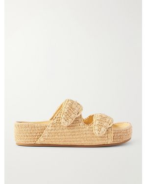 Loeffler Randall Nico Raffia Sandals - Natural