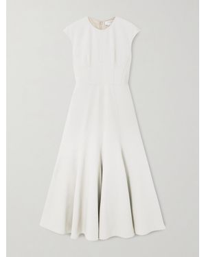 Gabriela Hearst Crowther Pleated Wool Midi Dress - White