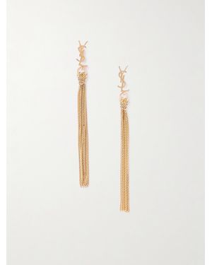Saint Laurent Tassel-Tone Earrings - Natural