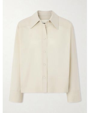 Jil Sander Cropped Wool-Ripstop Shirt - Natural