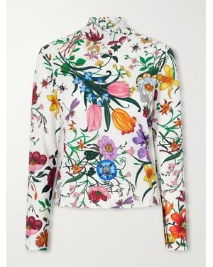 Gucci Floral-Print Jersey T-Shirt - White