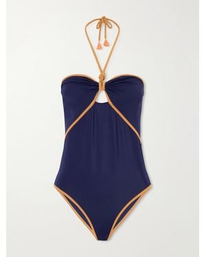 Johanna Ortiz Salt And Saddle Halterneck Swimsuit - Blue
