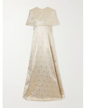 Emilia Wickstead Lucretia Metallic Jacquard Gown - Natural