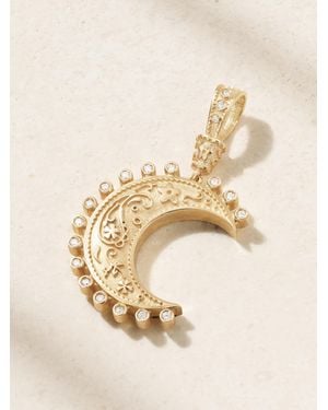 Marlo Laz Medium Southwestern Moon 14-Karat Diamond Pendant - Natural