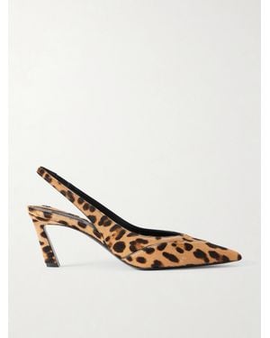Givenchy Leopard-Print Calf-Hair Slingback Pumps - Multicolor