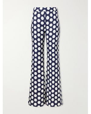 Cara Cara Polka Dot Linen Wide-Leg Trousers - White
