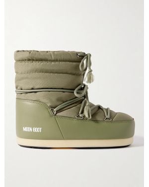 Moon Boot Evx Light Shell And Faux Leather Snow Boots - Green