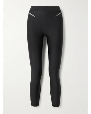 Alo Yoga Rebel Mesh-Trimmed Airlift Leggings - Black