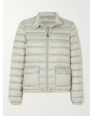 Moncler Lans Quilted Metallic Shell Down Jacket - Grey