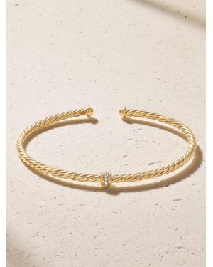 David Yurman Cablespira 18-Karat Diamond Bracelet - Natural