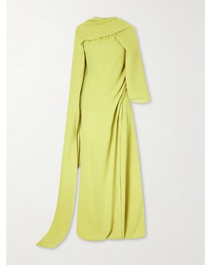 Marmar Halim Draped Crepe Gown - Yellow