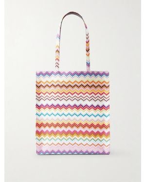 Missoni Striped Lurex Tote - White