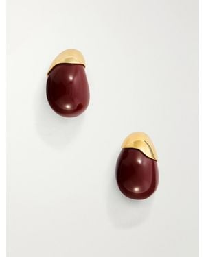 Lizzie Fortunato Toro-Plated Enamel Earrings - White