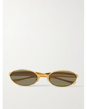 Bottega Veneta Sardine Oval-Frame-Tone Sunglasses - Natural