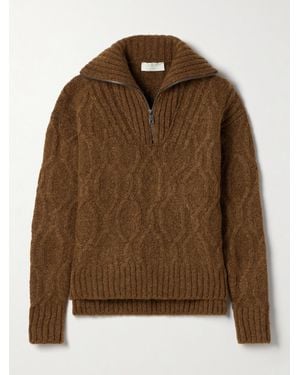 FALKE Troyer Cable-Knit Wool-Blend Sweater - Brown