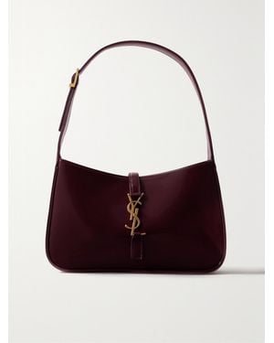 Saint Laurent Le 5 À 7 Patent-Leather Shoulder Bag - Red