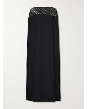 Dima Ayad Sequin-Embellished Crepe Gown - Black