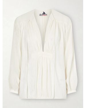 Les Vacances d'Irina Hazy Nipple Cotton Shirt - White