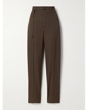 Lemaire Hose Aus Woll-Twill Mit Gürtel - Braun