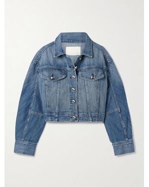 RÙADH The Mhor Cropped Denim Jacket - Blue