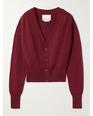 Sa Su Phi Ribbed Cashmere Cardigan - Red