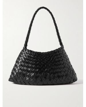 Dragon Diffusion Rosanna Mini Woven Leather Tote - Black