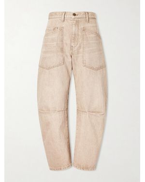 Nili Lotan Shon Cotton-Blend Corduroy Tapered Trousers - Natural