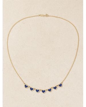Jennifer Meyer 7 Extra Small Mini Heart 18 Karat- Lapis Lazuli Necklace - Natural