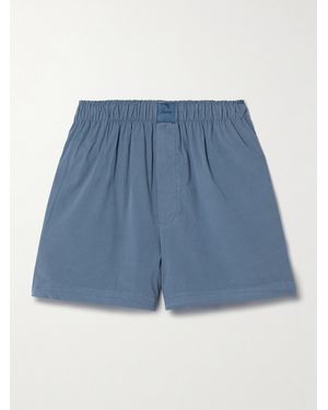 Skims Cotton-Blend Poplin Boxer – Harbor – Boxershorts Aus Popeline Aus Einer Baumwollmischung - Blau
