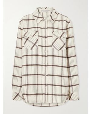 God's True Cashmere Checked Cashmere Shirt - Natural