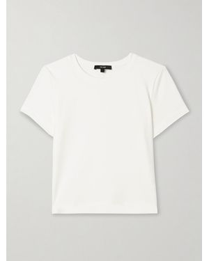 The Park Lia Cropped Stretch-Tencel Lyocell T-Shirt - White