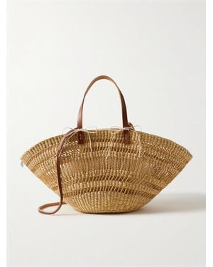 Muuñ Colette Tote Aus Stroh Mit Lederbesätzen - Natur