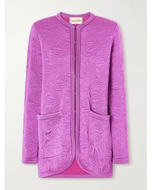 Valentino Garavani Jacquard-Knit Jacket - Pink