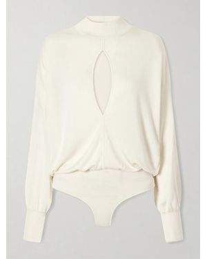 Galvan London Fontana Stretch-Jersey Bodysuit - Natural
