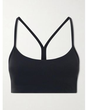 lululemon Flow Y A/B Light Support Sport-Bh Aus Nulu-Material - Blau