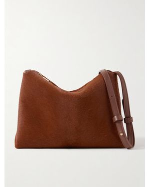 KHAITE Lina Mittelgroße Schultertasche Aus Kalbshaar - Braun