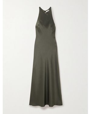 Blazé Milano Skyros Satin Midi Dress - Green