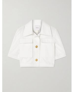Patou Cropped Cotton-Twill Jacket - White