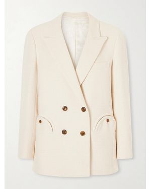 Blazé Milano Missy Everynight Cotton-Blend Tweed Blazer - Natural
