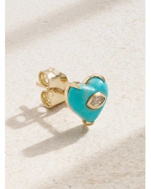 Sydney Evan 14-Karat, And Diamond Single Earring - Blue