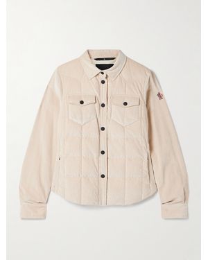 Moncler Nangy Quilted Cotton And Modal-Blend Corduroy Down Jacket - Natural