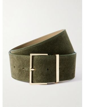 Frankie Shop Evro Gürtel Aus Veloursleder - Grün