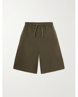 Aimé Leon Dore Linen Shorts - Green
