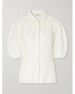 Gabriela Hearst Sansi Fil Coupè Silk And Wool-Blend Blouse - Natural