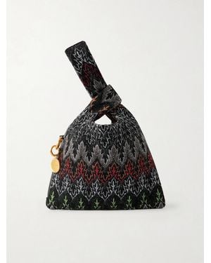 Missoni Striped Lurex Shoulder Bag - Black
